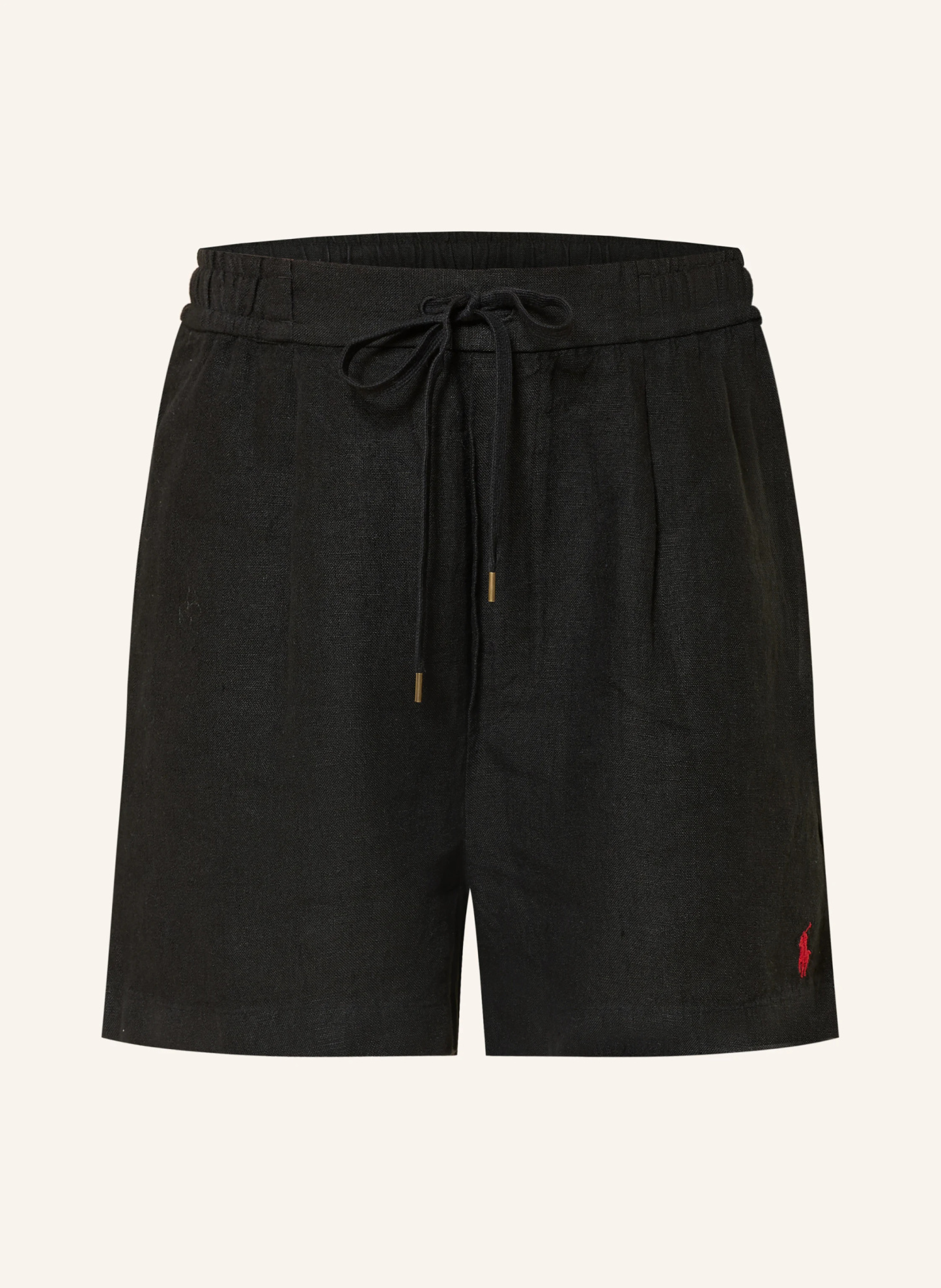 POLO RALPH LAUREN Leinenshorts – SCHWARZ