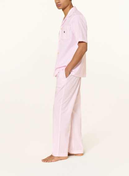 POLO RALPH LAUREN Schlafhose – ROSA / WEISS