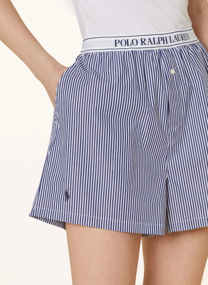 POLO RALPH LAUREN Schlafshorts – WEISS / DUNKELBLAU