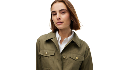 Tommy Hilfiger Women's Collared Utility Field Jacket - Utility Olive