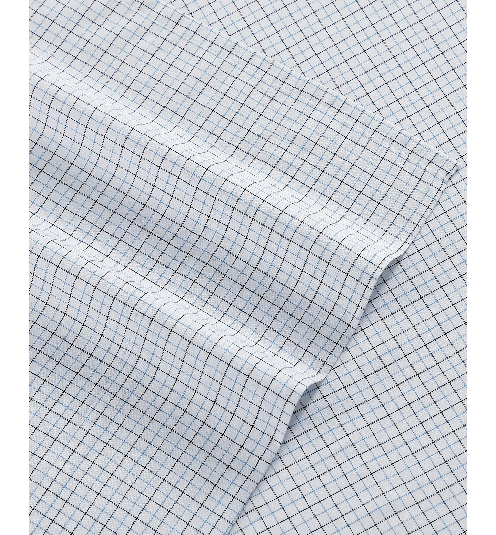 Tommy Hilfiger Printed 200-Thread Count Cotton Percale Sheet Set - New England Plaid Blue