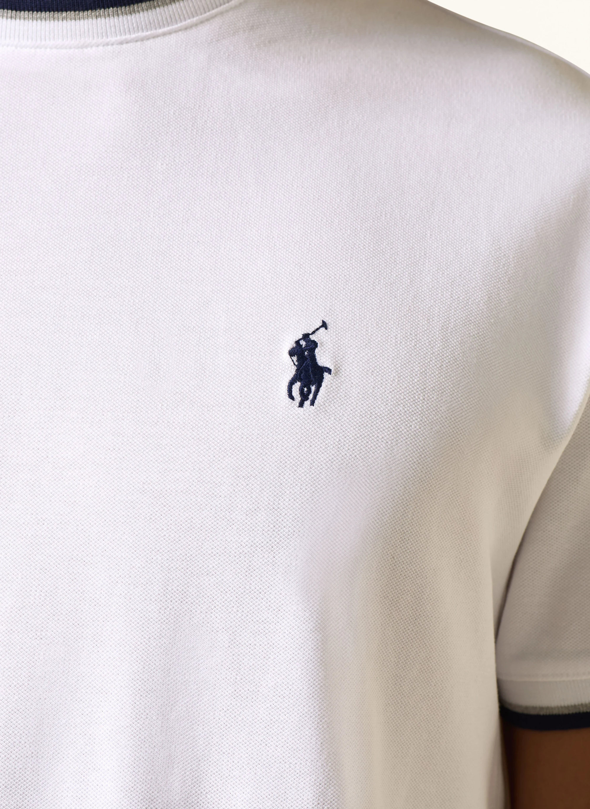 POLO RALPH LAUREN T-Shirt – WEISS / GRAU / DUNKELBLAU