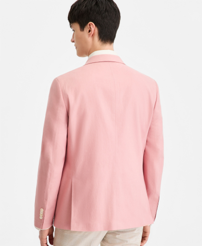 Tommy Hilfiger Men's Modern-Fit Linen Blend Blazer - PINK