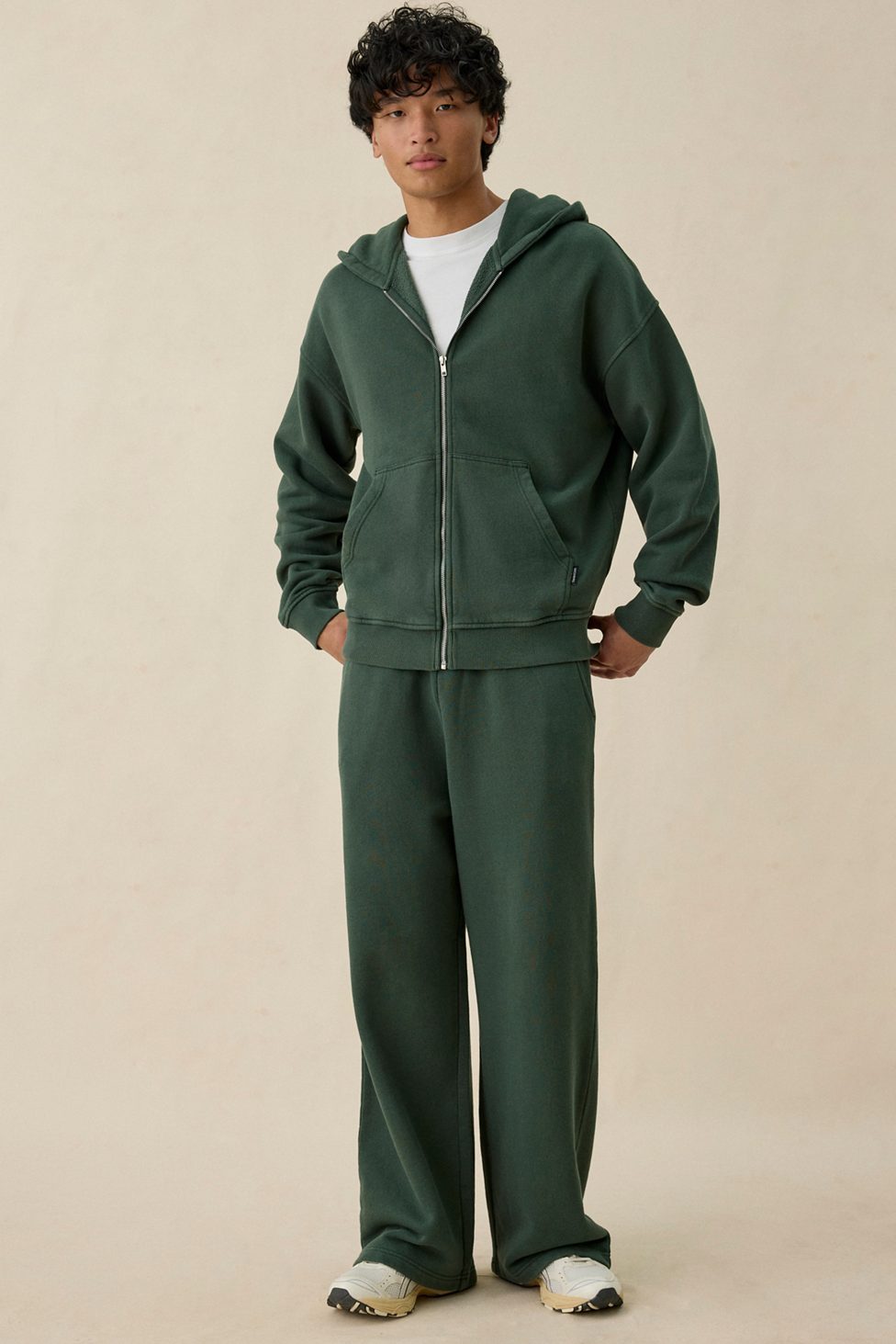 Standard Cloth Pregame Zip-Up Hoodie Sweatshirt - Pine Grove Wash