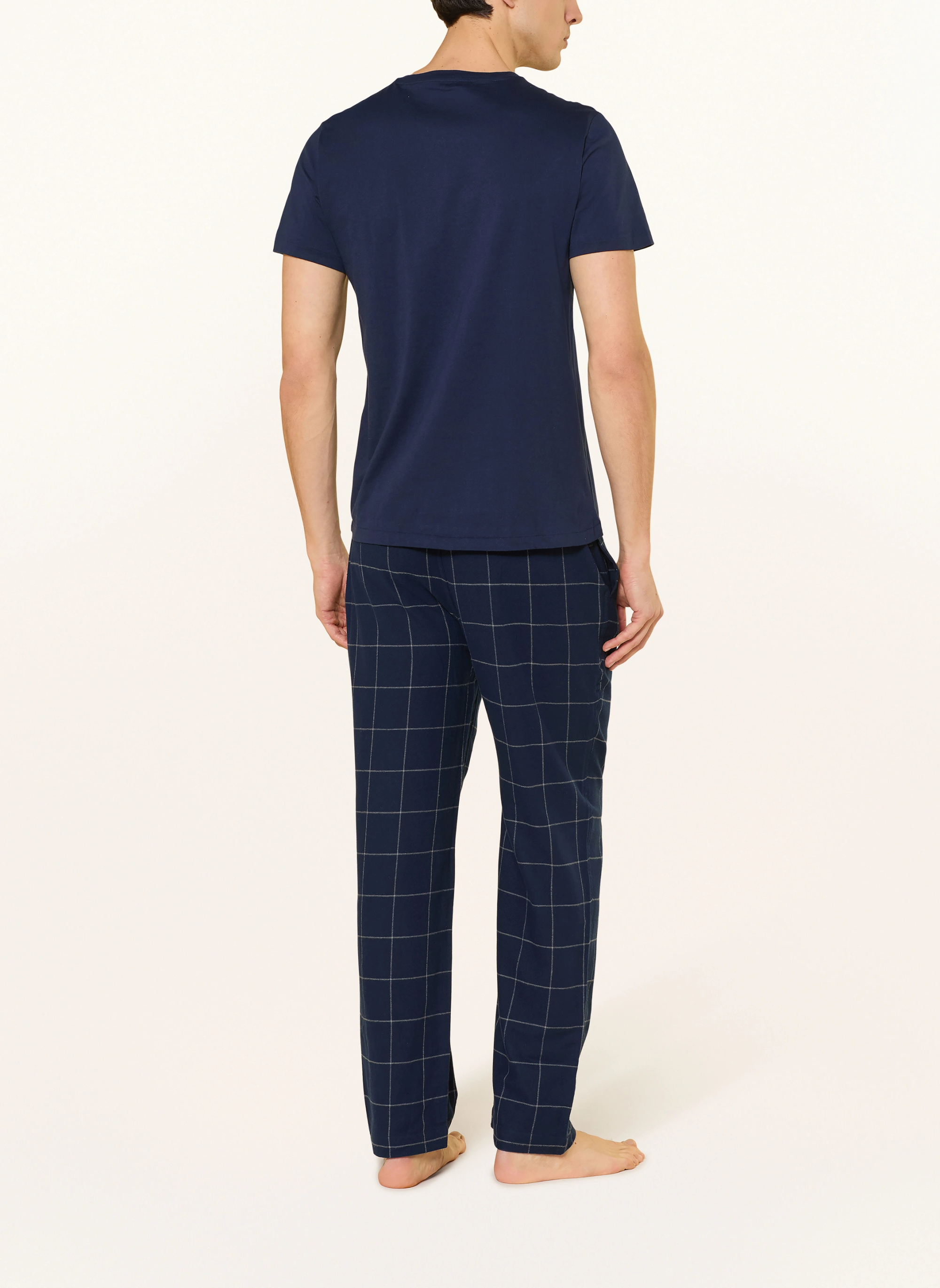 POLO RALPH LAUREN Lounge-Shirt – DUNKELBLAU / WEISS