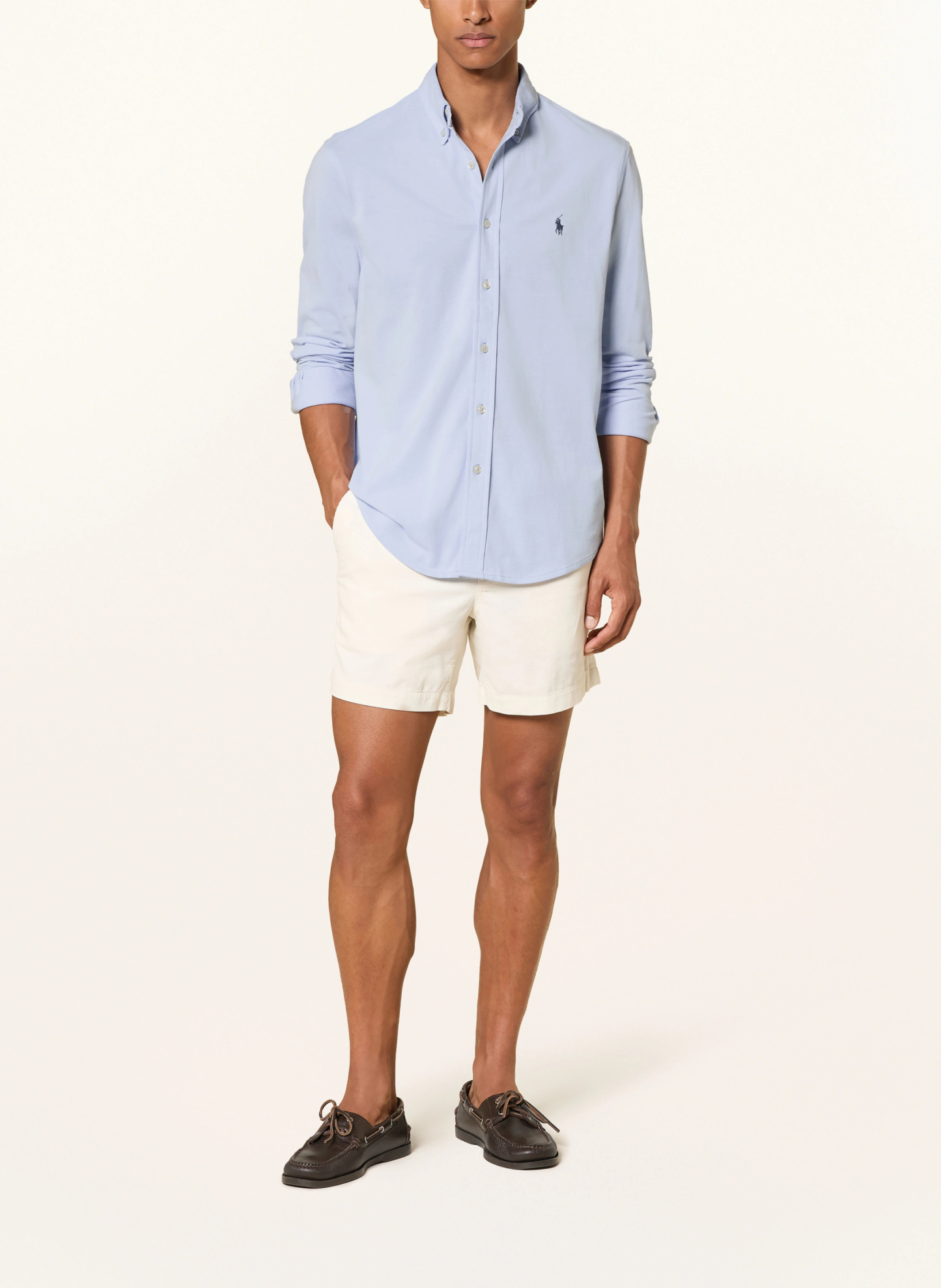 POLO RALPH LAUREN Piqué-Hemd Custom Fit – HELLBLAU