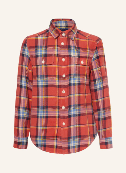 POLO RALPH LAUREN Flanellhemd – ROT / BLAU / WEISS