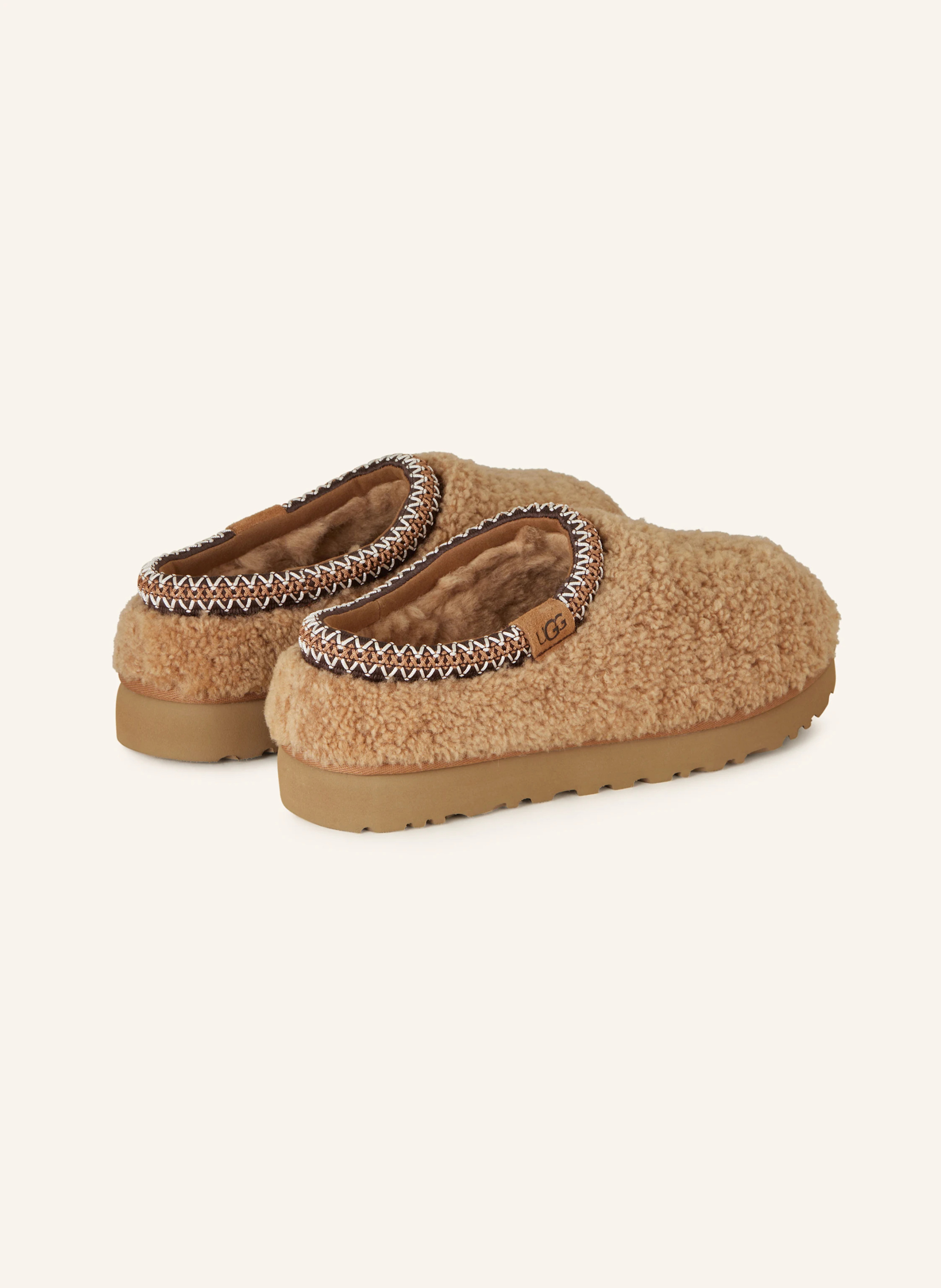 UGG Pantoletten TASMAN MAXI CURLY – BRAUN