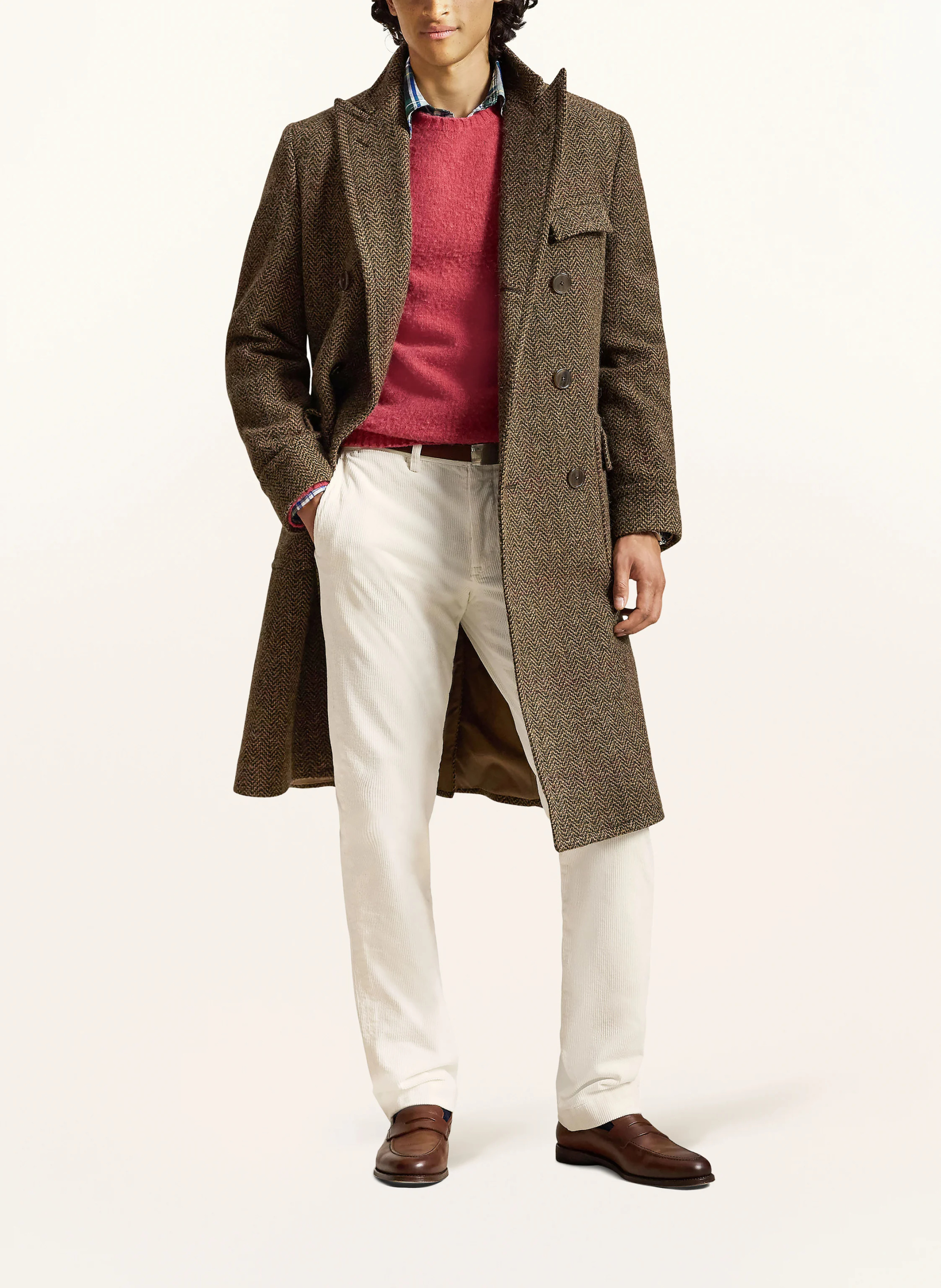 POLO RALPH LAUREN Cordchino Stretch Straight Fit – CREME