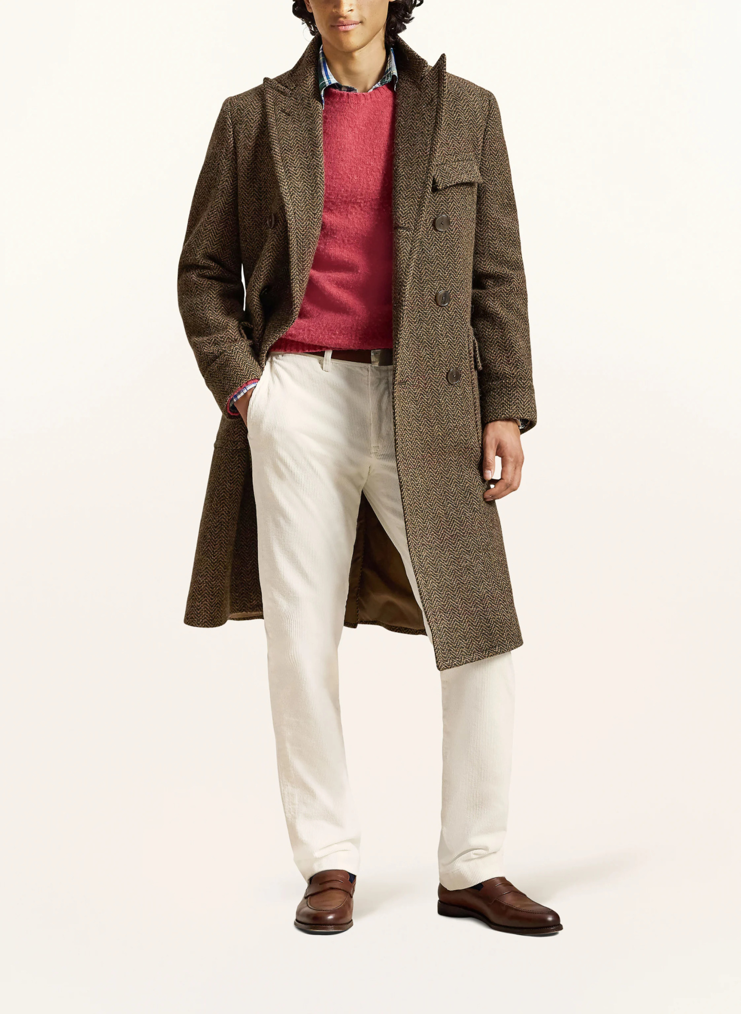 POLO RALPH LAUREN Cordchino Stretch Straight Fit – CREME