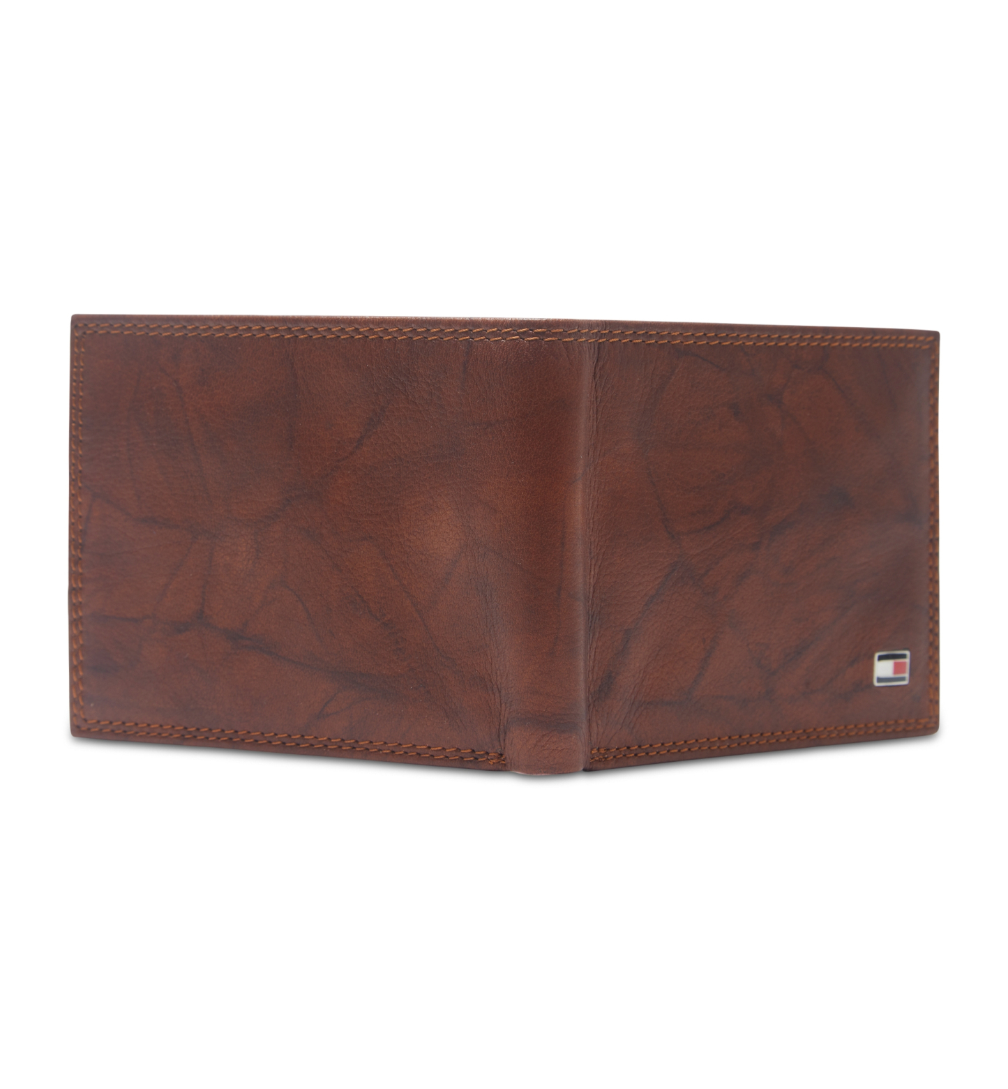 Tommy Hilfiger Men's Traveler RFID Extra-Capacity Bifold Leather Wallet - Tan
