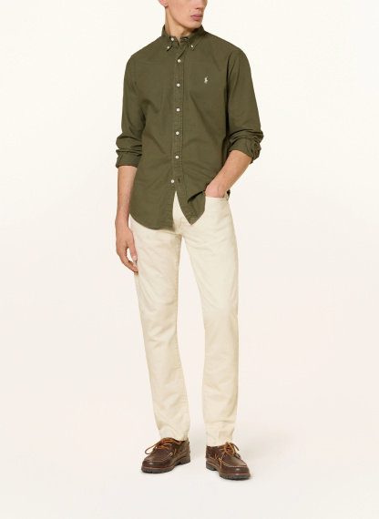 POLO RALPH LAUREN Oxfordhemd Custom Fit – OLIV / CREME