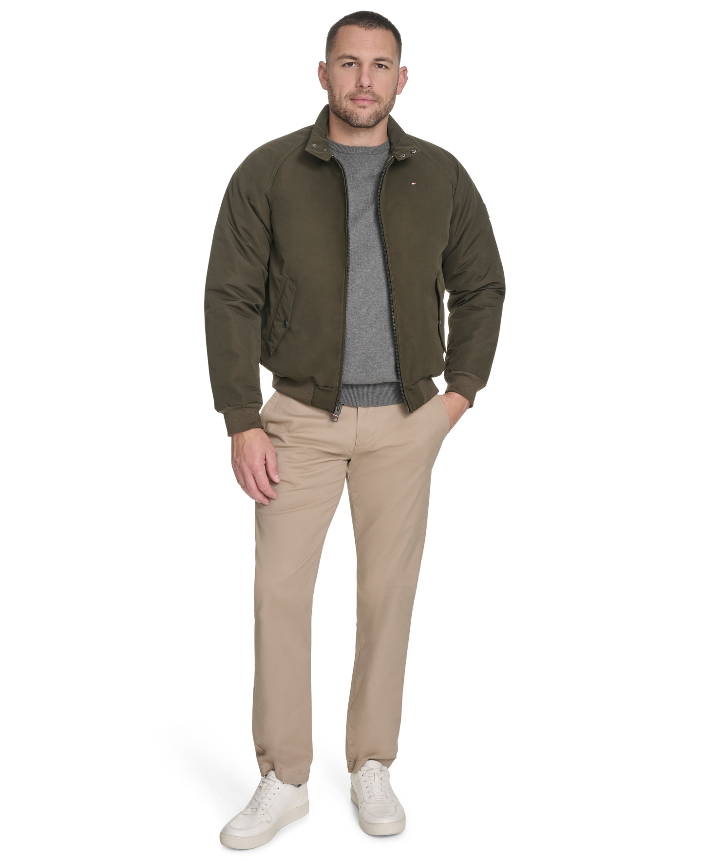 Tommy Hilfiger Men's New Modern Bomber - Olive