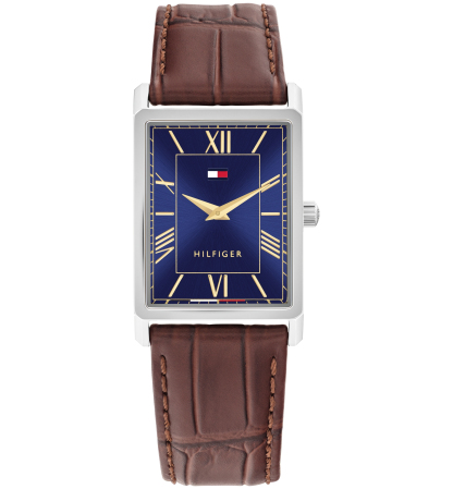 Tommy Hilfiger Men's Quartz Brown Leather Watch, 25.5 mm - Brown