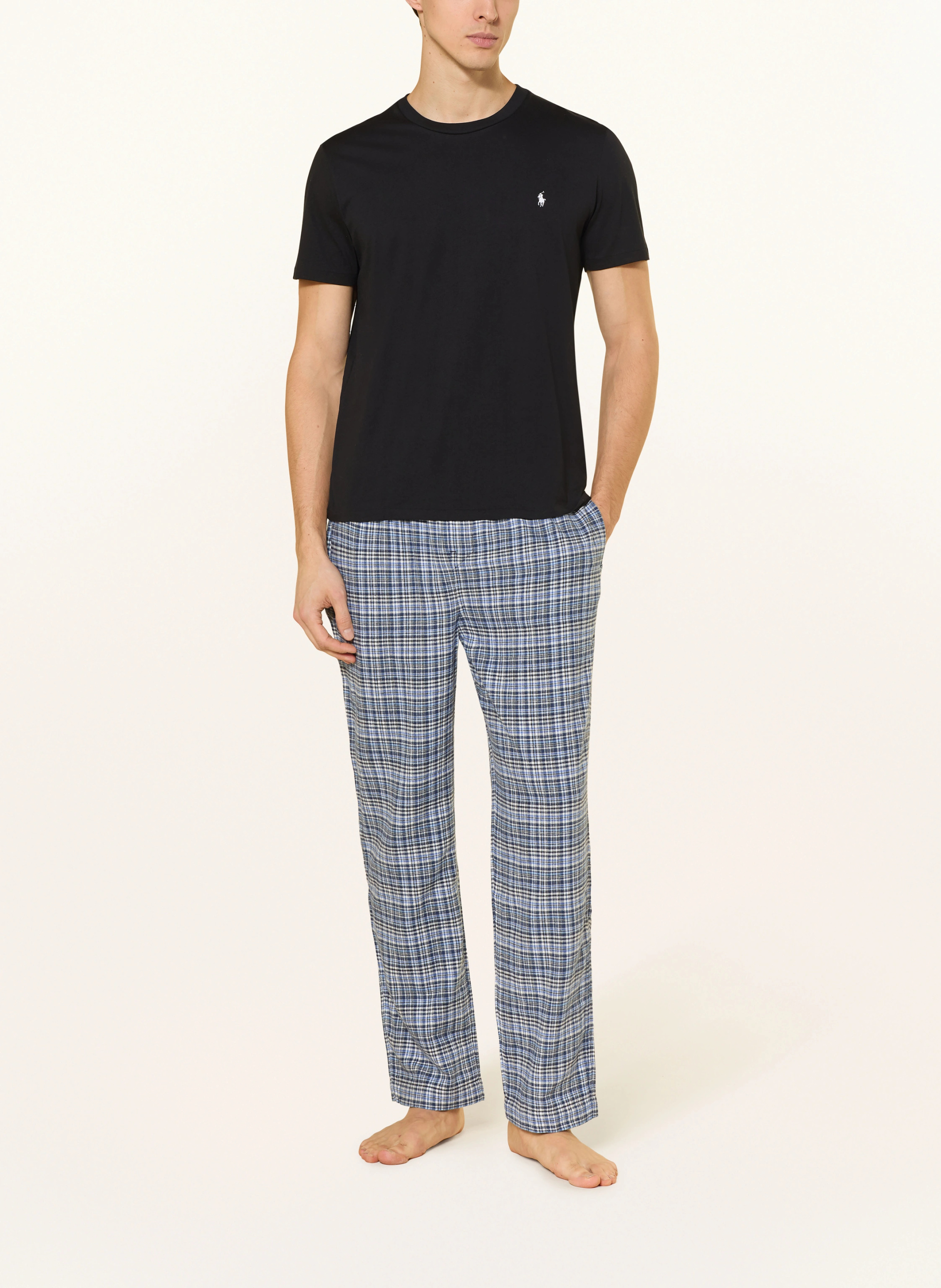 POLO RALPH LAUREN Lounge-Shirt – SCHWARZ / WEISS