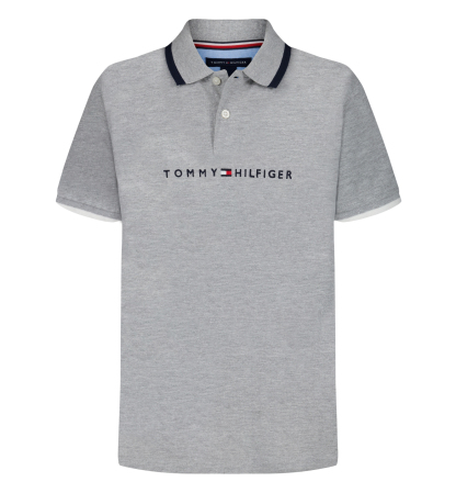 Tommy Hilfiger Boys' 8-20 Tomas Short-Sleeve Tipped Polo Shirt - Grey Heather
