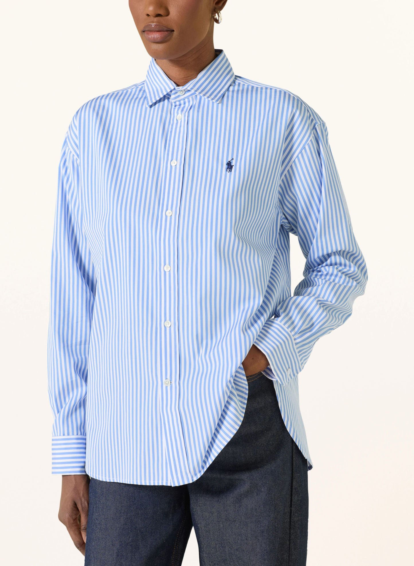 POLO RALPH LAUREN Hemdbluse – HELLBLAU / WEISS