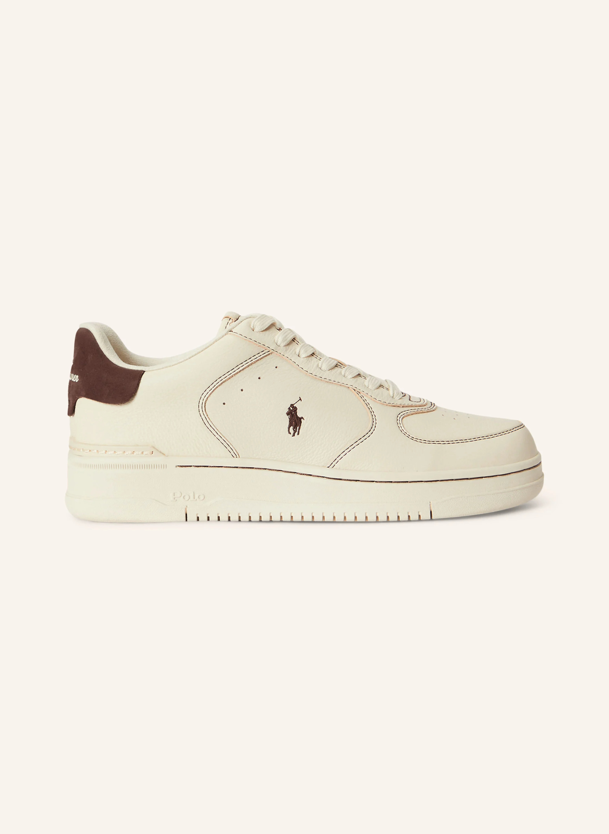 POLO RALPH LAUREN Sneaker – ECRU / DUNKELBRAUN