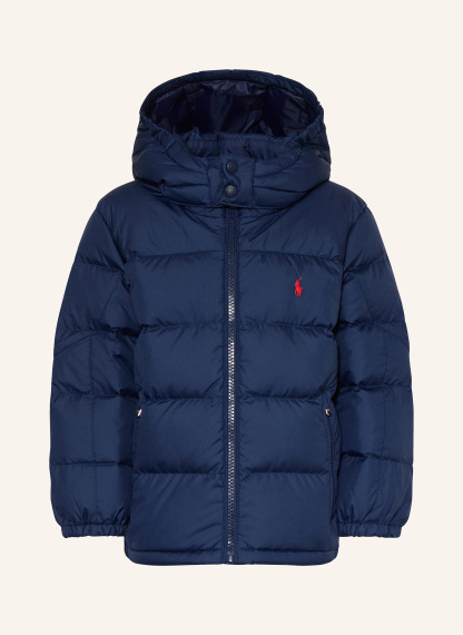 POLO RALPH LAUREN Daunenjacke mit abnehmbarer Kapuze – DUNKELBLAU