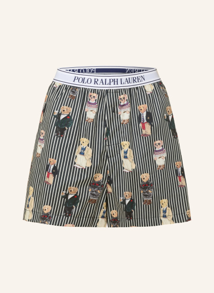 POLO RALPH LAUREN Schlafshorts – DUNKELGRÜN / BEIGE / WEISS