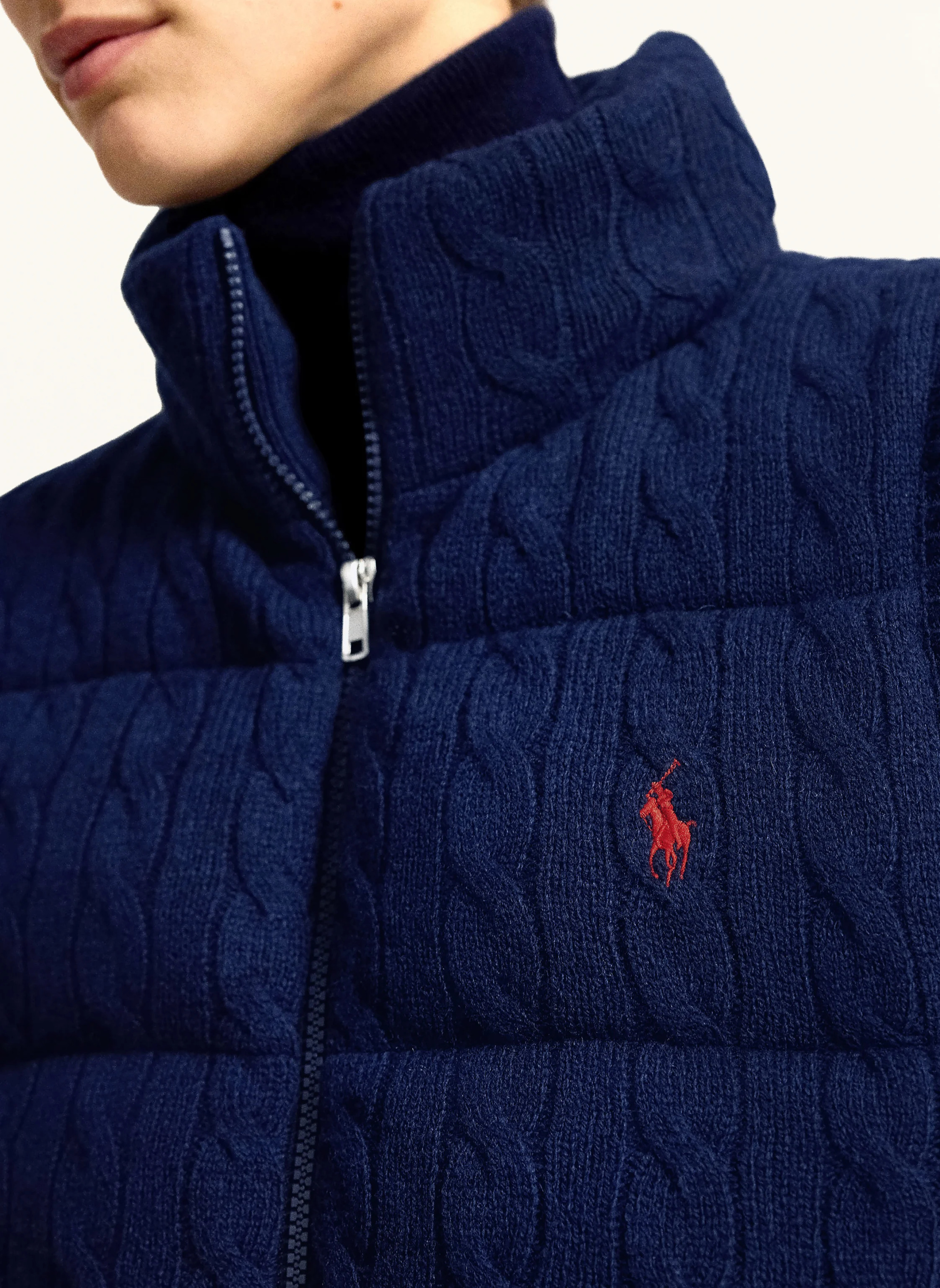POLO RALPH LAUREN Steppweste – DUNKELBLAU / ROT
