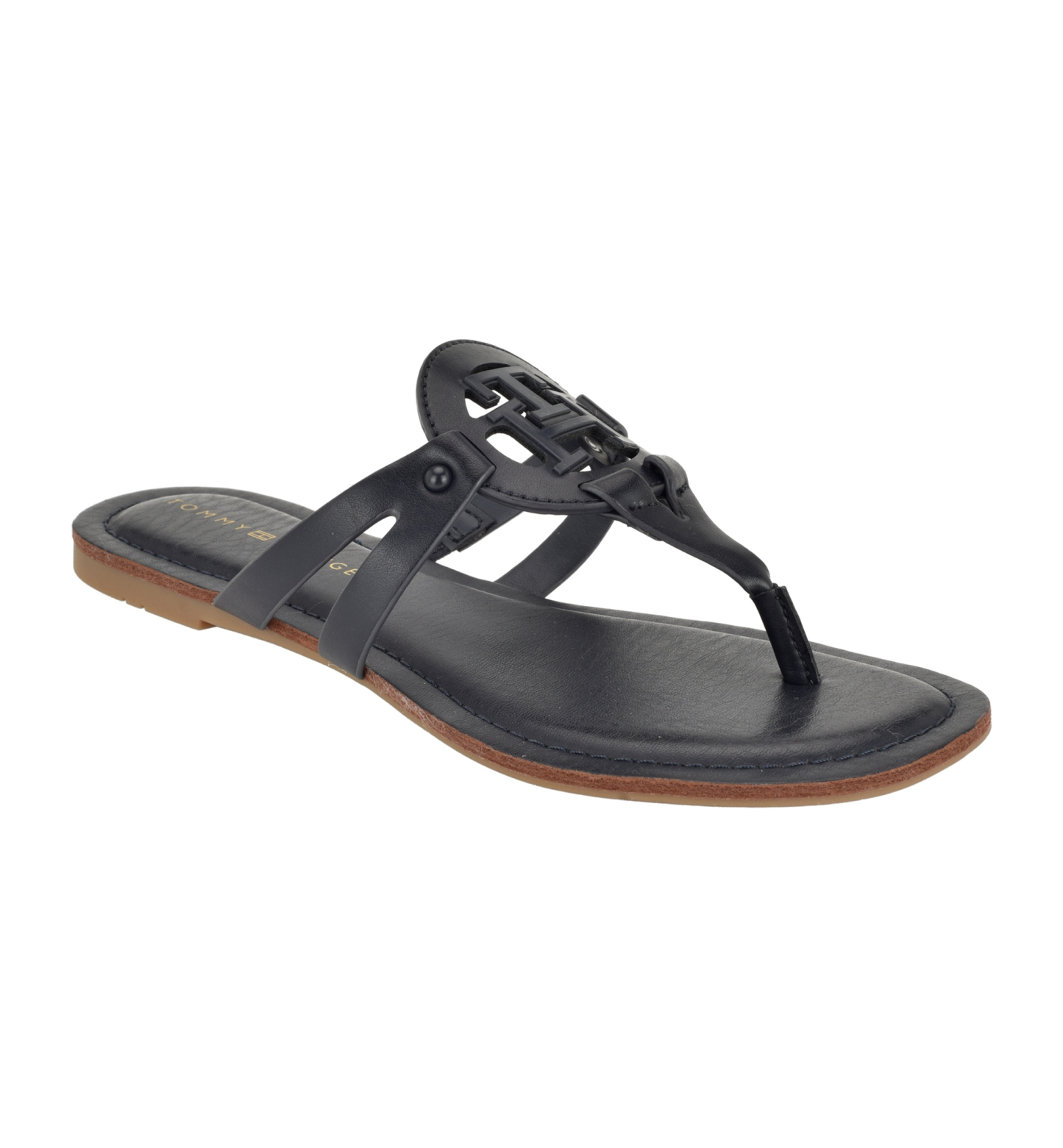 Tommy Hilfiger Women's Lerriz Logo Flat Thong Slide Sandals - Marine