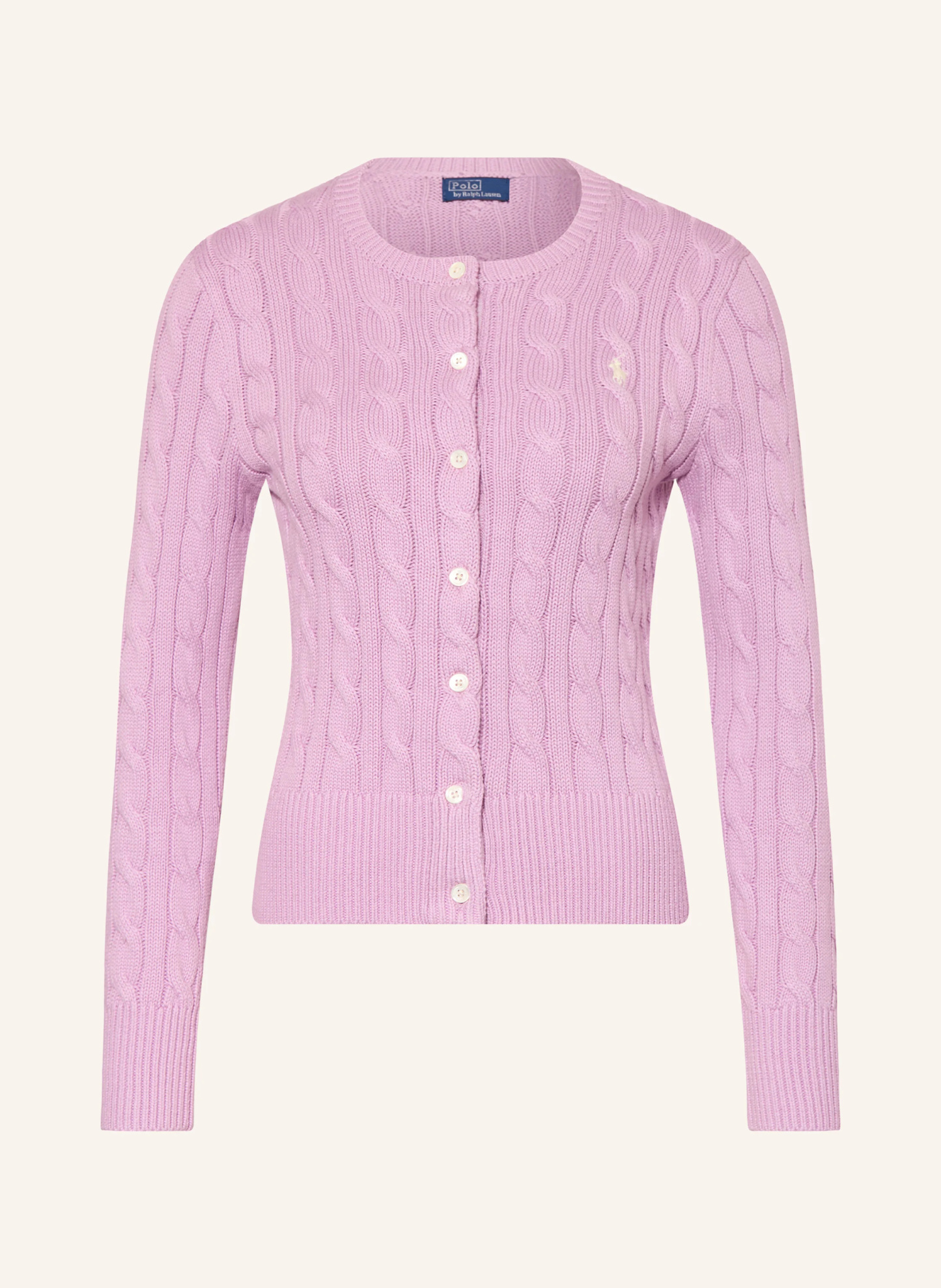 POLO RALPH LAUREN Strickjacke – HELLLILA / CREME