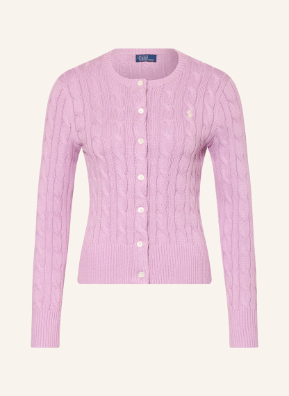 POLO RALPH LAUREN Strickjacke – HELLLILA / CREME