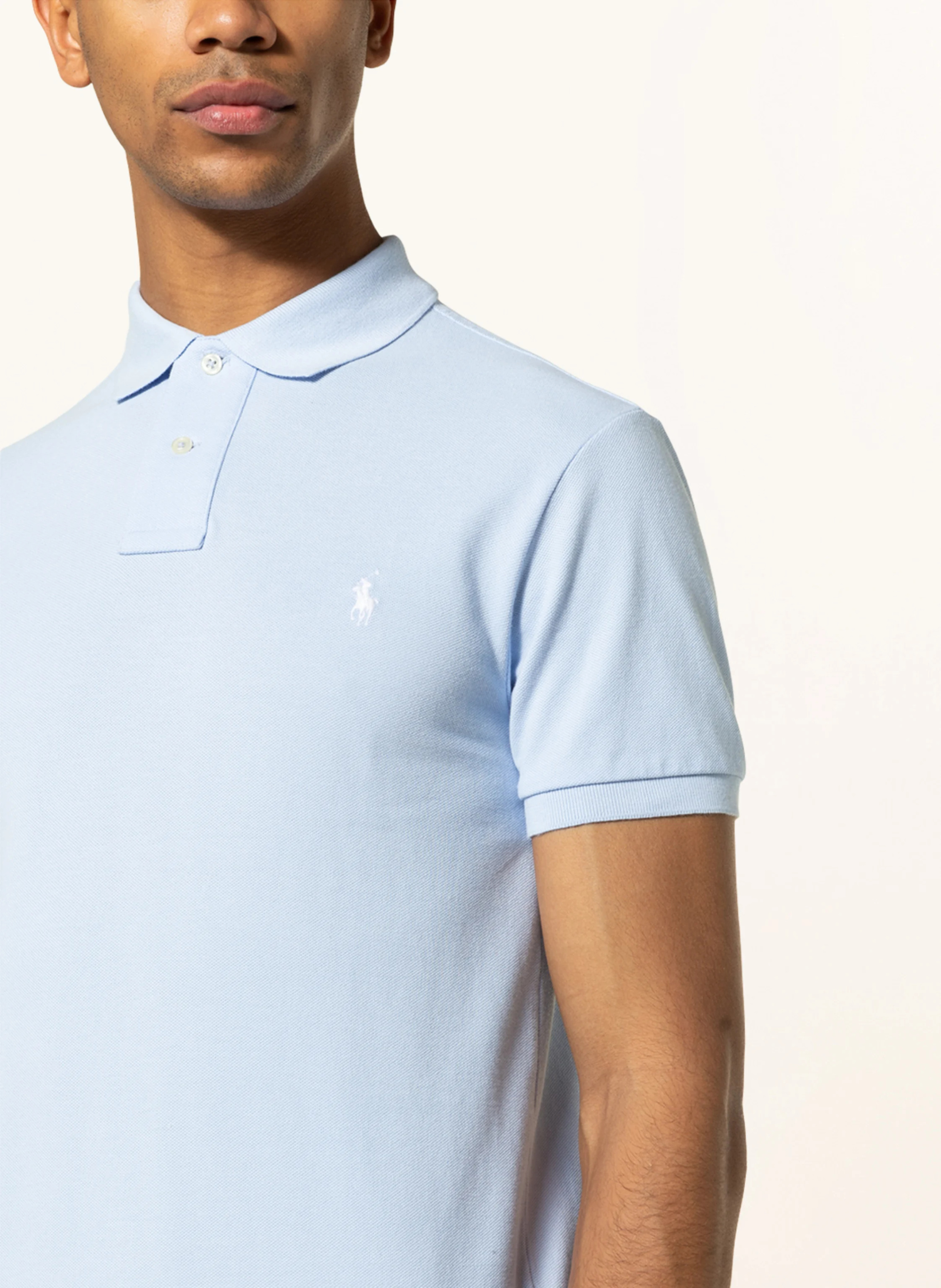 POLO RALPH LAUREN Piqué-Poloshirt Slim Fit – HELLBLAU