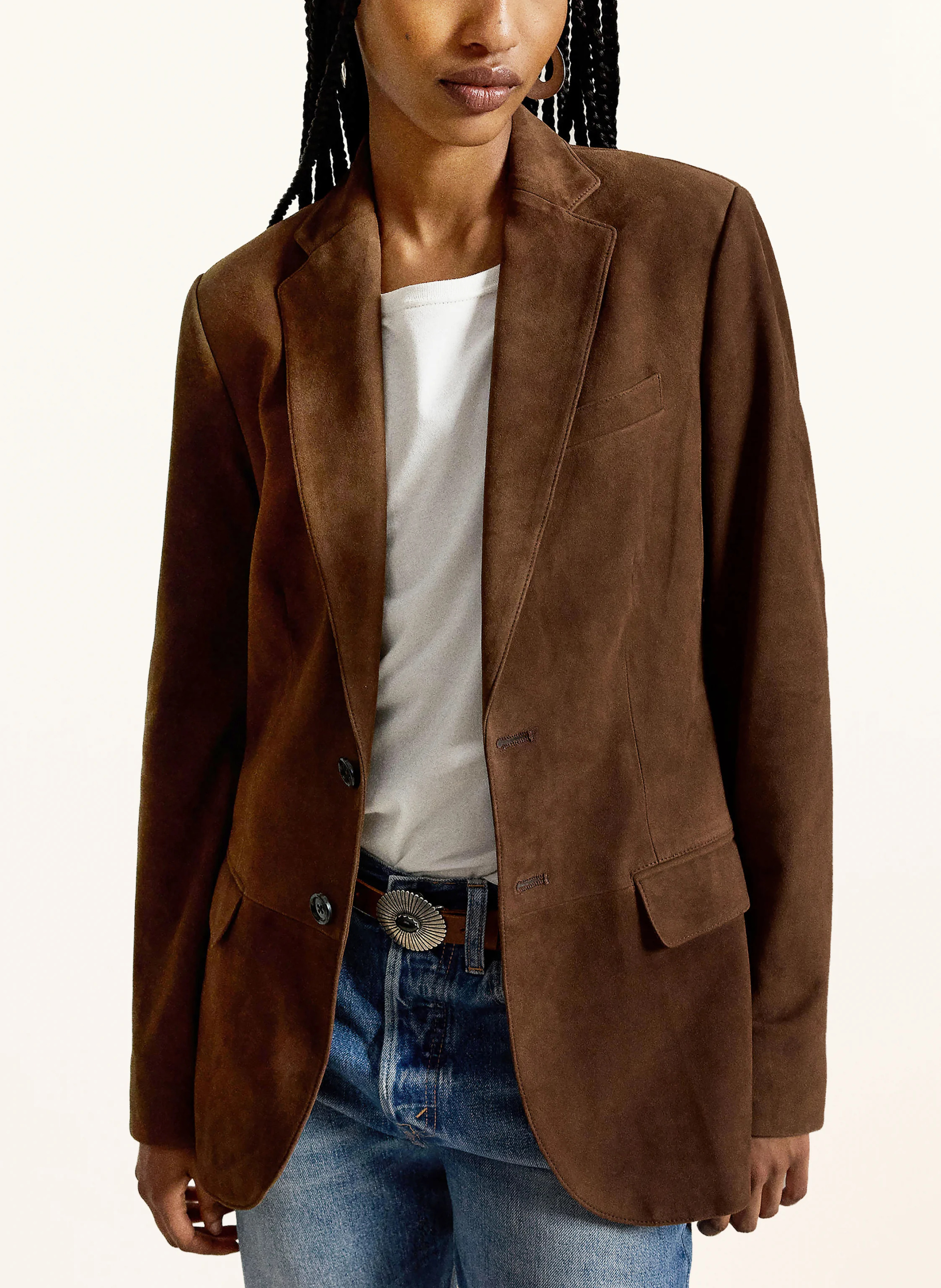 POLO RALPH LAUREN Lederblazer – DUNKELBRAUN