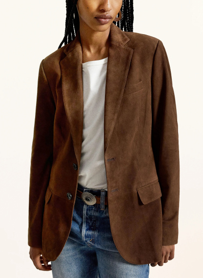 POLO RALPH LAUREN Lederblazer – DUNKELBRAUN
