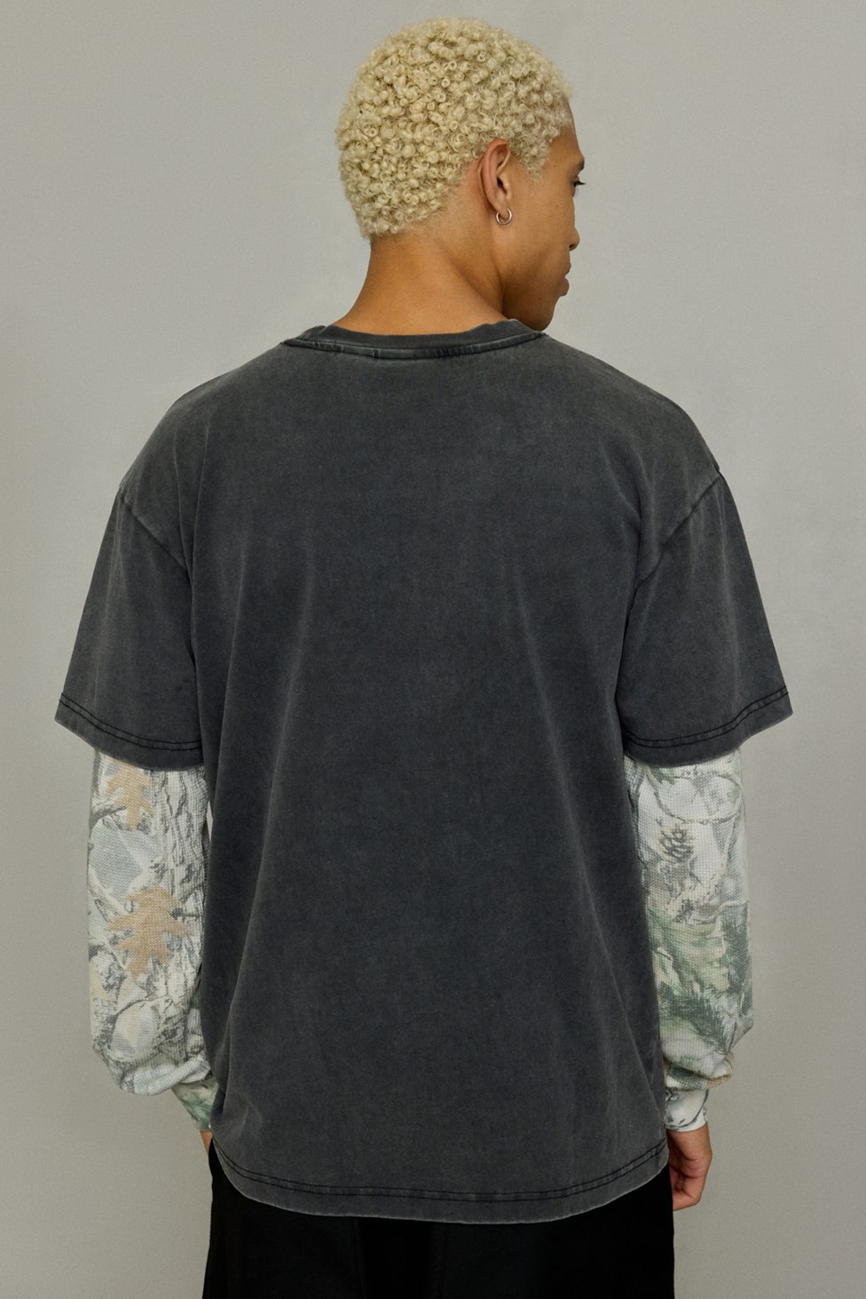 OBEY Post 2fer Long Sleeve Tee - Charcoal