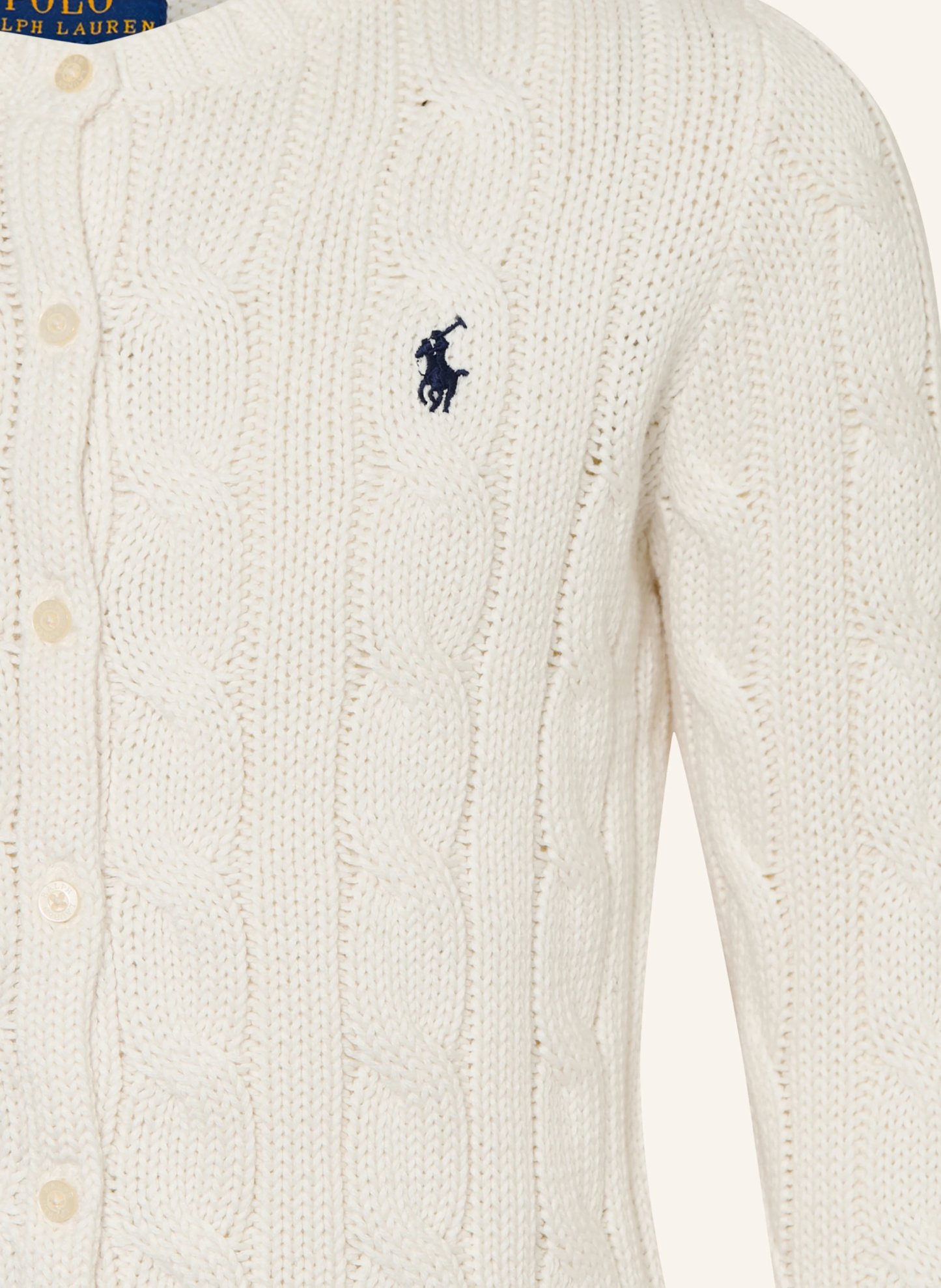 POLO RALPH LAUREN Strickjacke – CREME