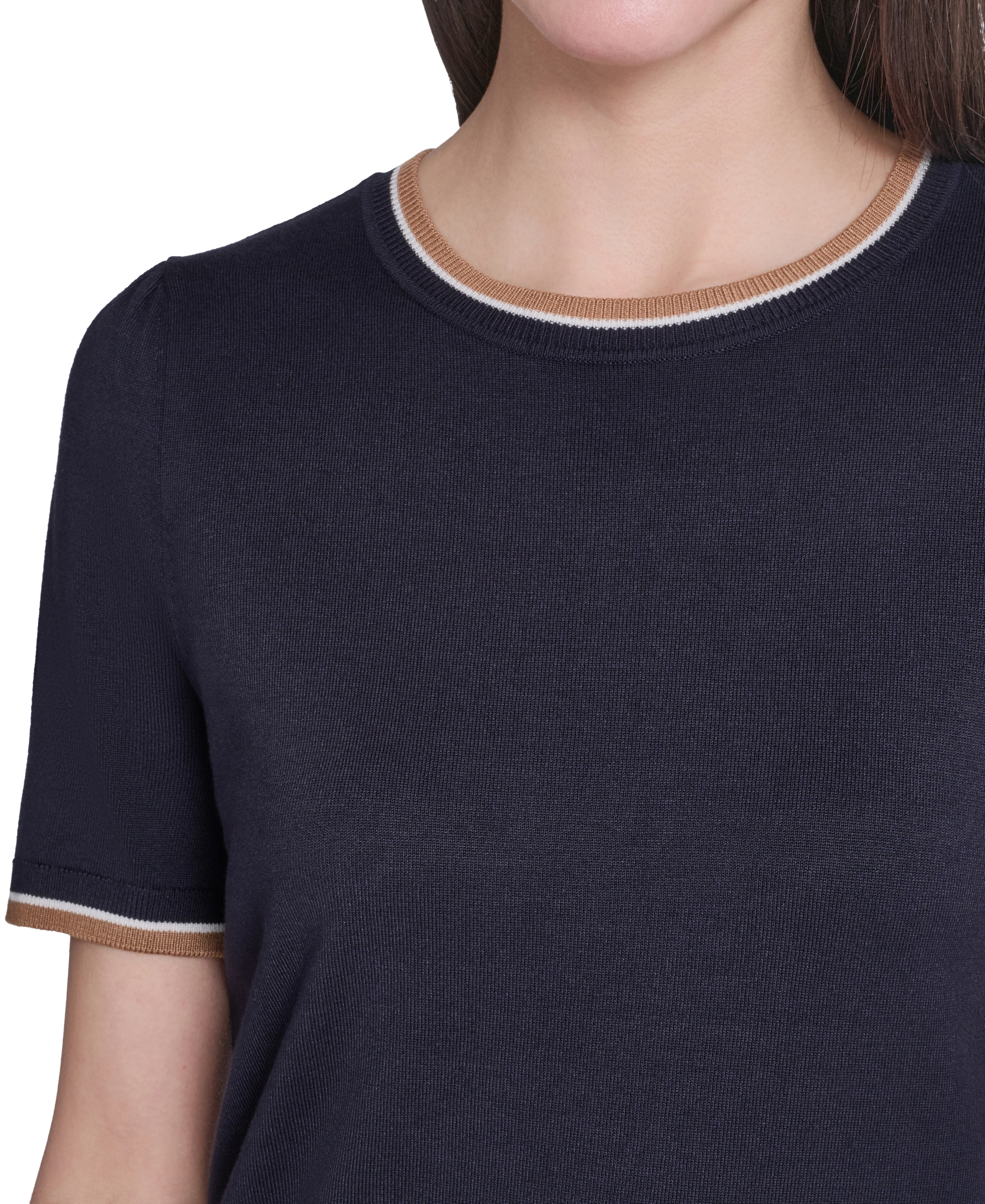 Tommy Hilfiger Women's Short-Sleeve Crewneck Sweater - Midnight Multi