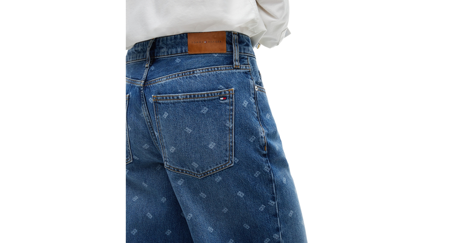 Tommy Hilfiger Women's American Icons High-Rise Wide-Leg Jeans, Macy's Exclusive - Medium Wash