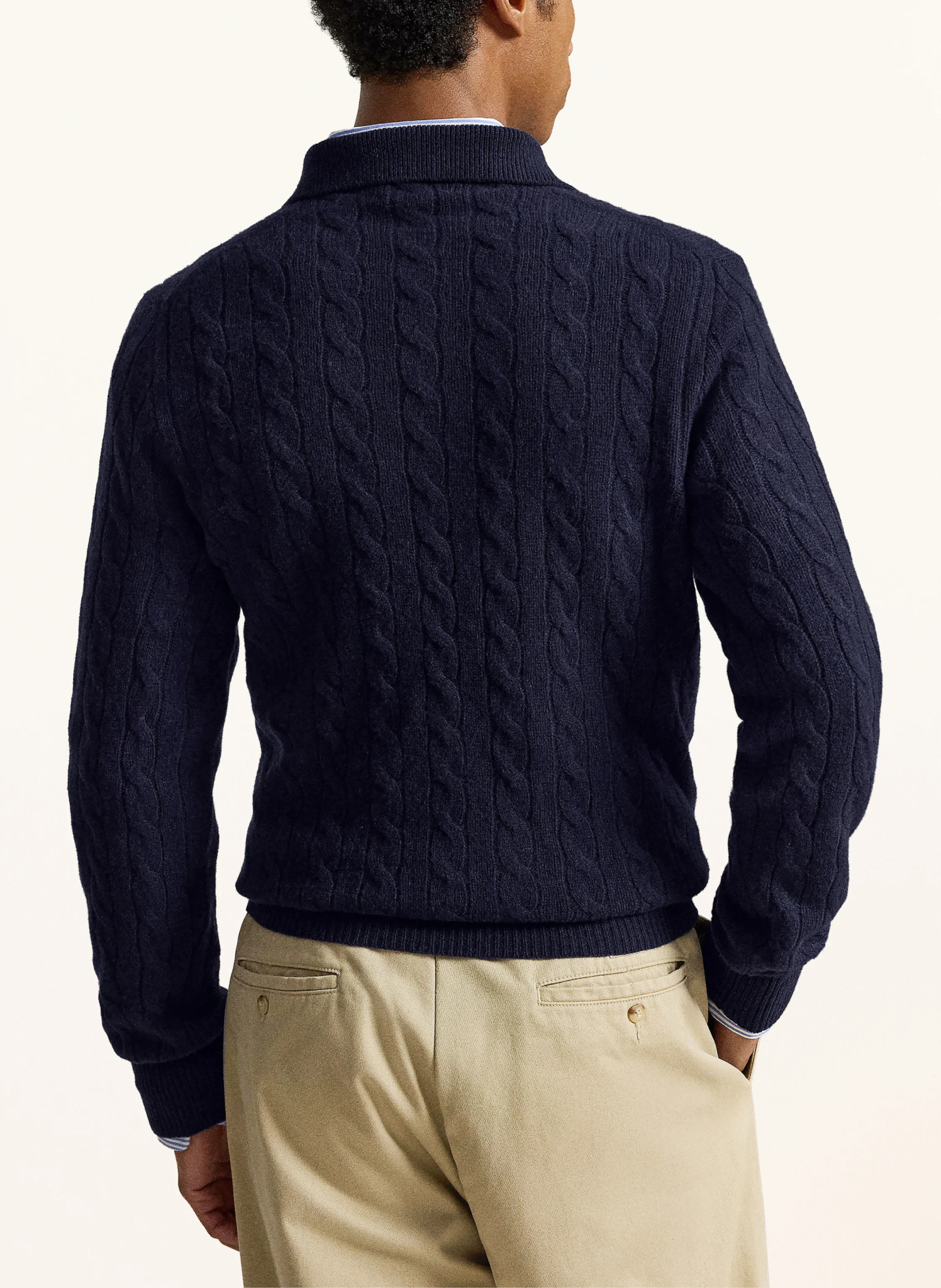 POLO RALPH LAUREN Strick-Poloshirt – DUNKELBLAU