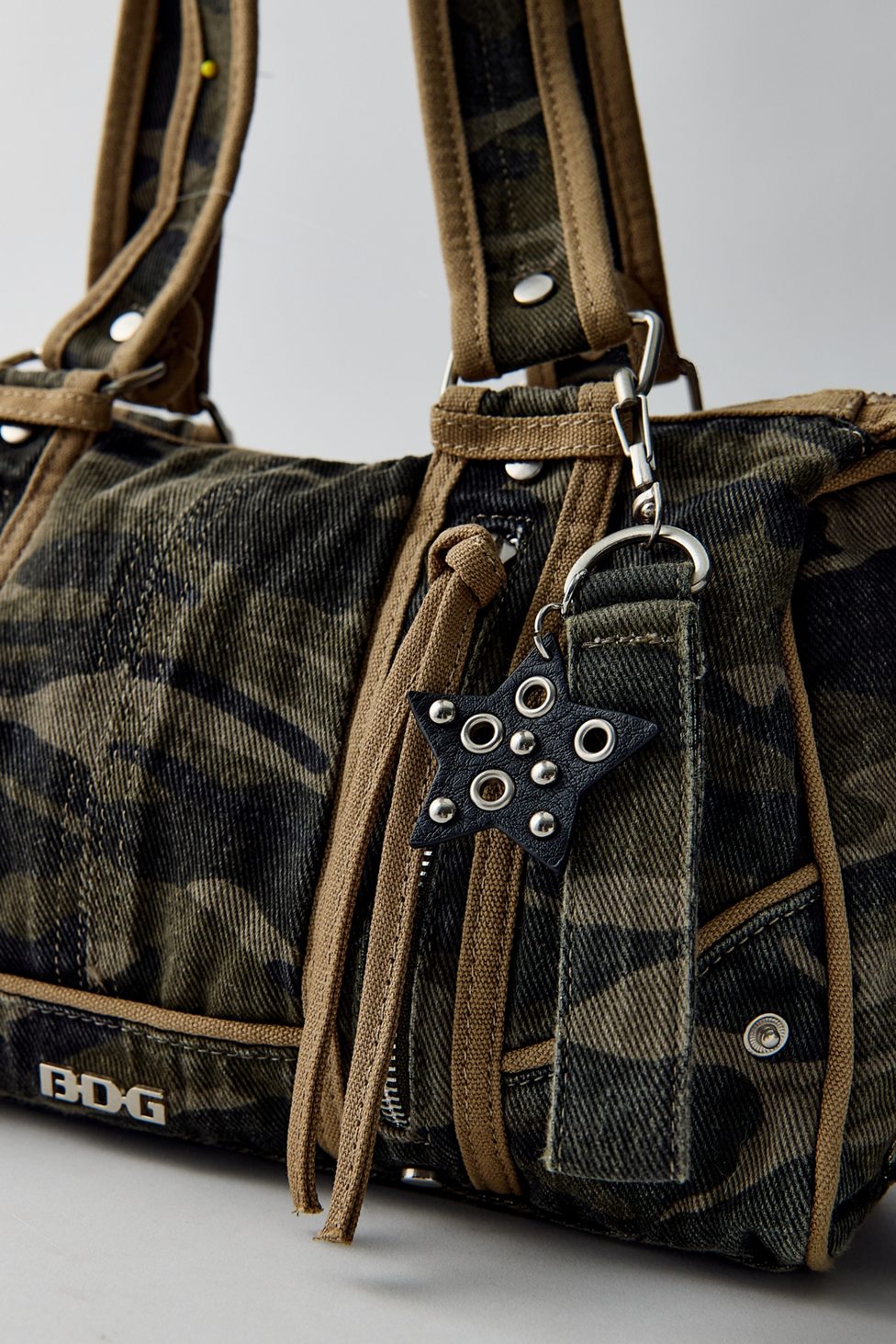 BDG Mixed Medium Charm Shoulder Bag - Camo