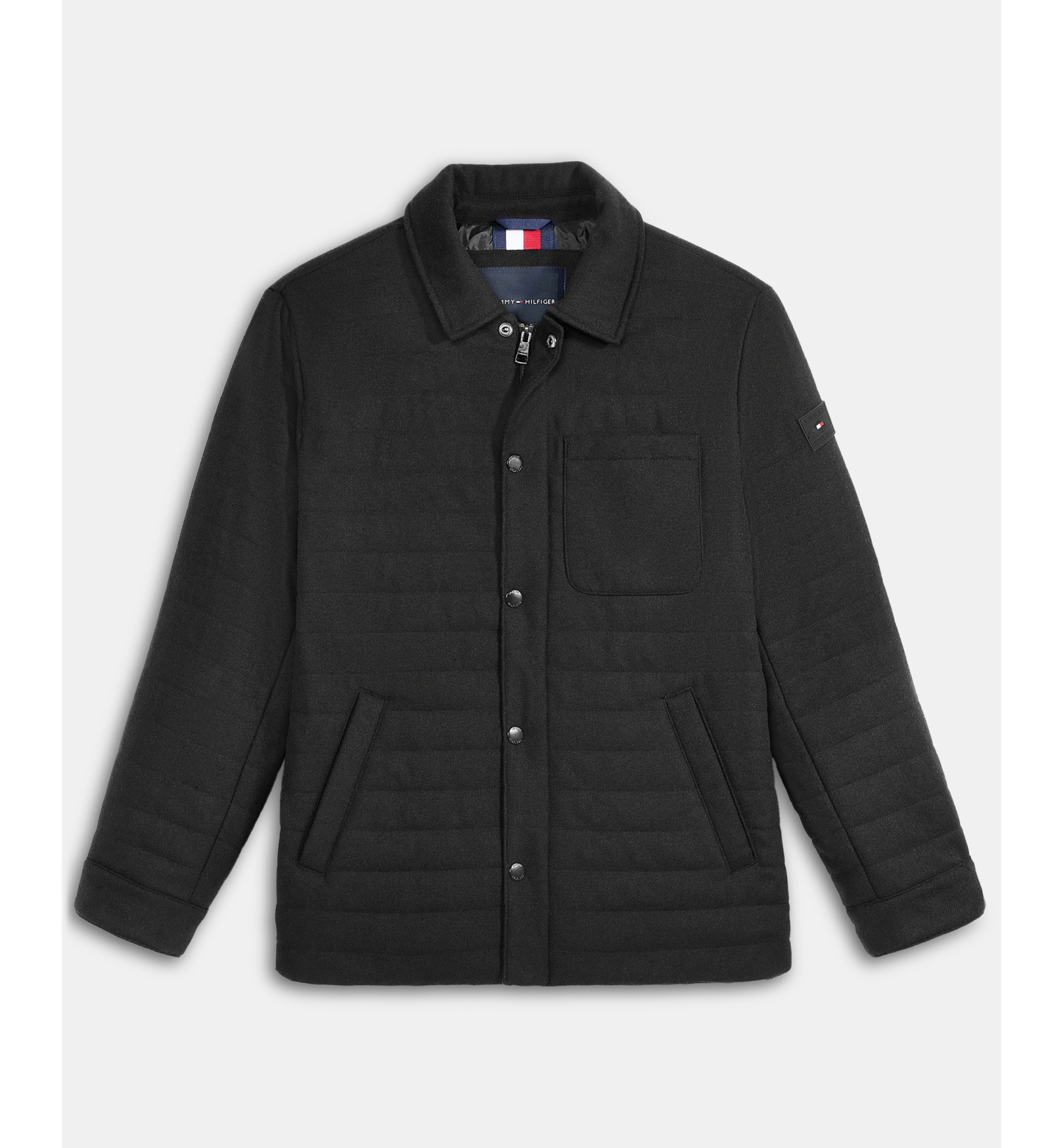 Tommy Hilfiger Men's Quilted Shirt Jacket - Black