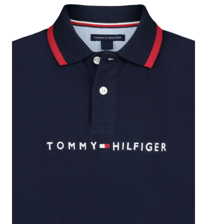 Tommy Hilfiger Boys' 8-20 Tomas Short-Sleeve Tipped Polo Shirt - Navy Blazer