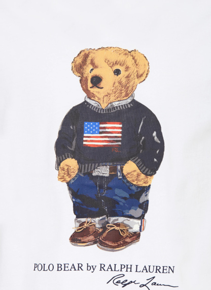 POLO RALPH LAUREN T-Shirt – WEISS / BRAUN / SCHWARZ