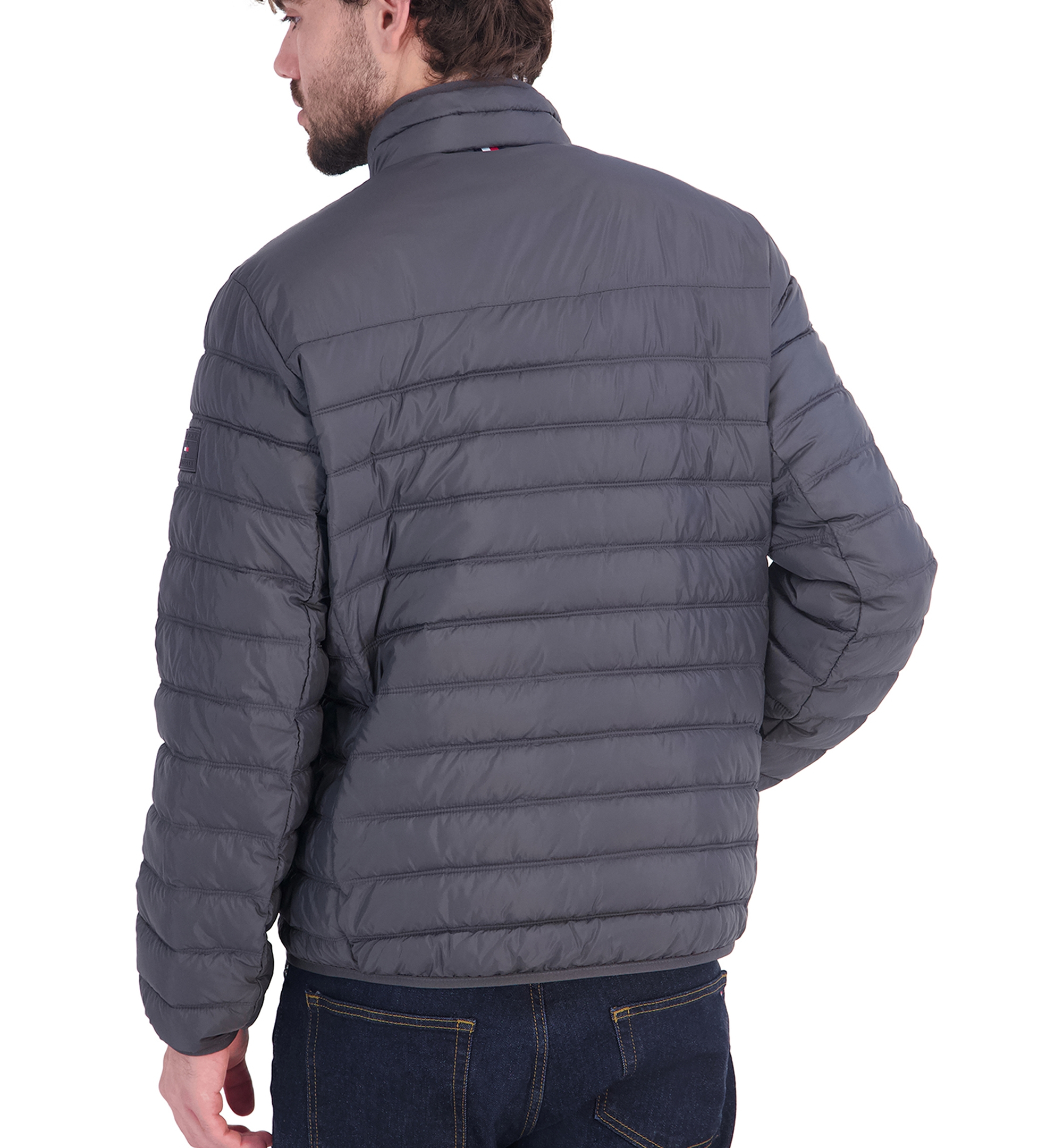 Tommy Hilfiger Men's Unhooded Packable Jacket - Charcoal