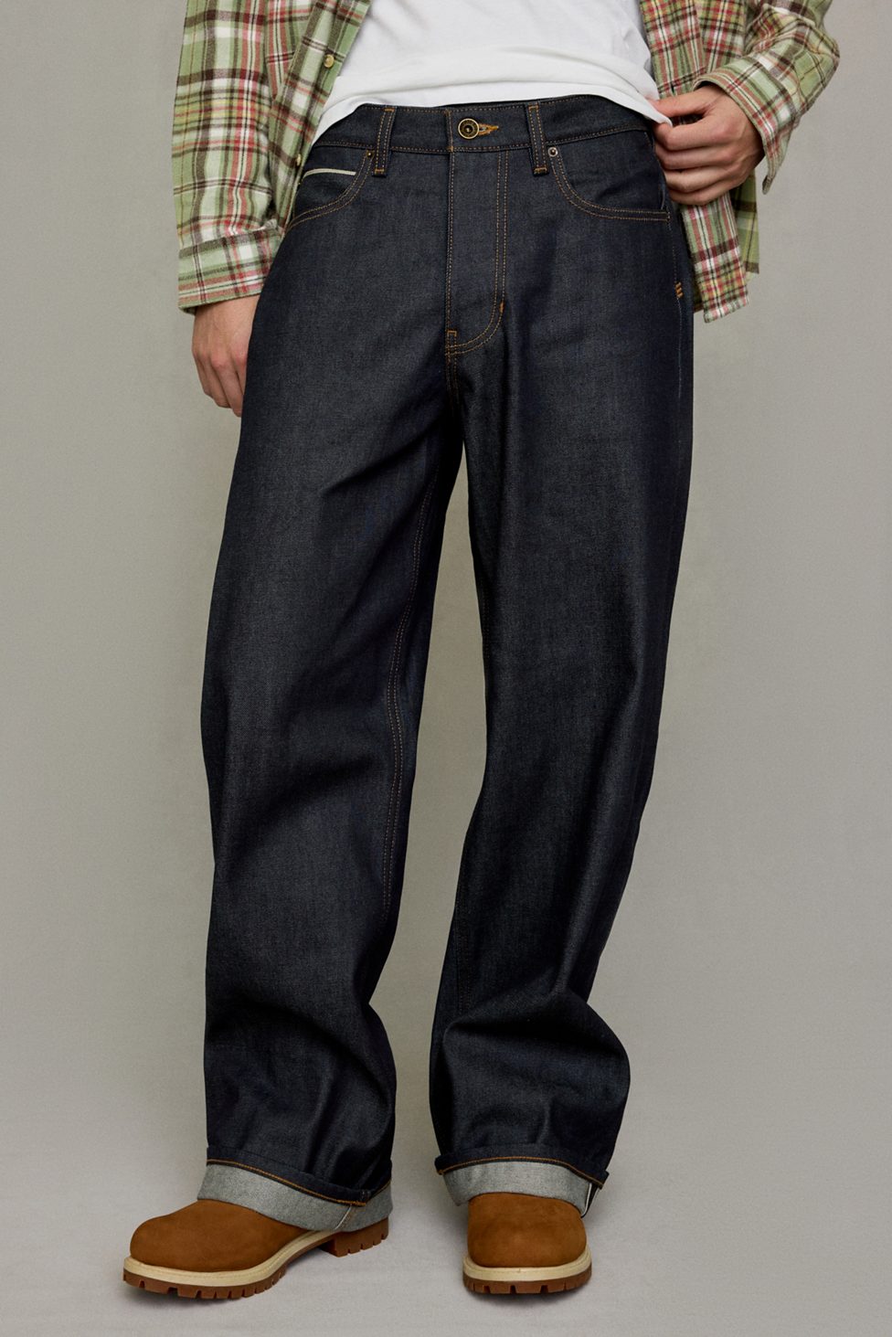 BDG Nitro Premium Selvedge Baggy Fit Jeans - Vintage Denim Dark