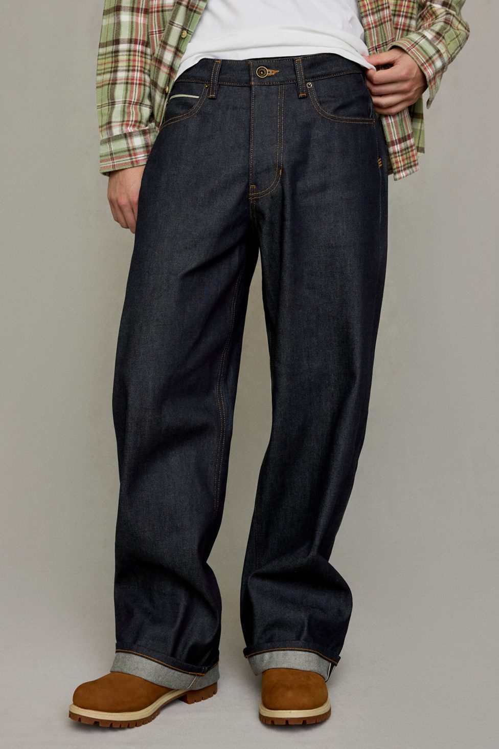 BDG Nitro Premium Selvedge Baggy Fit Jeans - Vintage Denim Dark