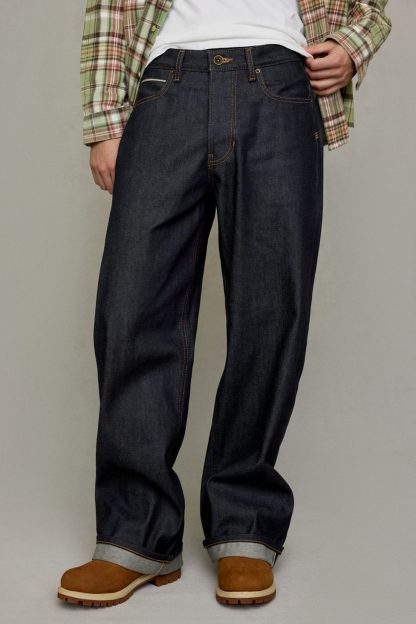 BDG Nitro Premium Selvedge Baggy Fit Jeans - Vintage Denim Dark