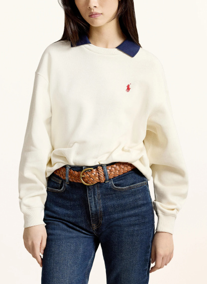 POLO RALPH LAUREN Sweatshirt – CREME / DUNKELBLAU