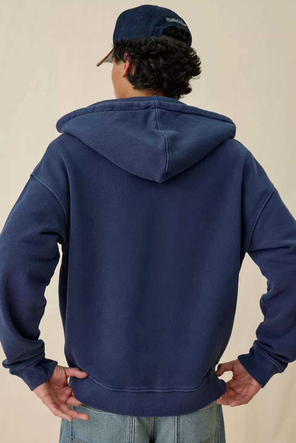 Standard Cloth Pregame Zip-Up Hoodie Sweatshirt - Peacoat Wash