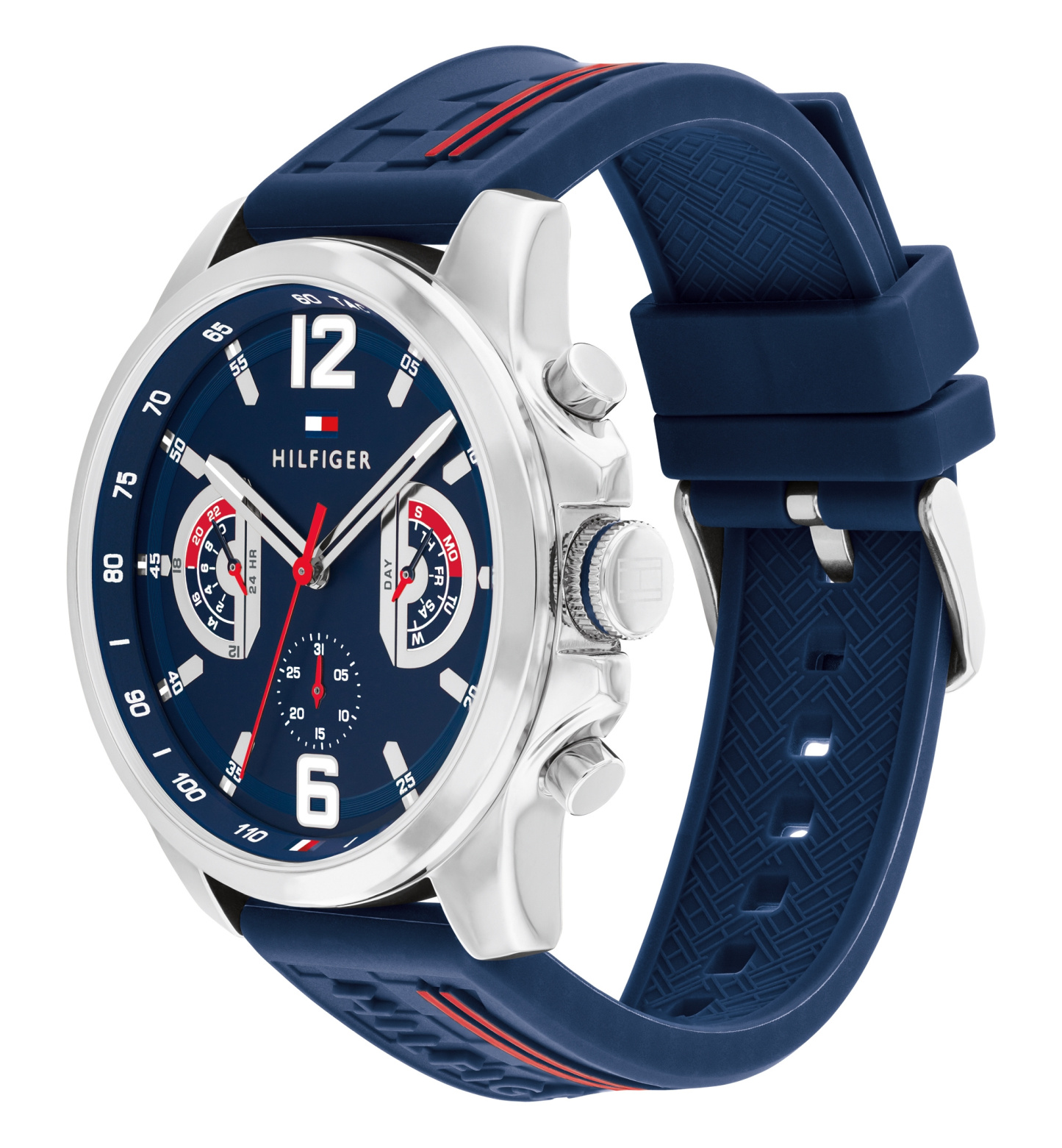 Tommy Hilfiger Men's Quartz Navy Silicone Watch 46mm - Navy