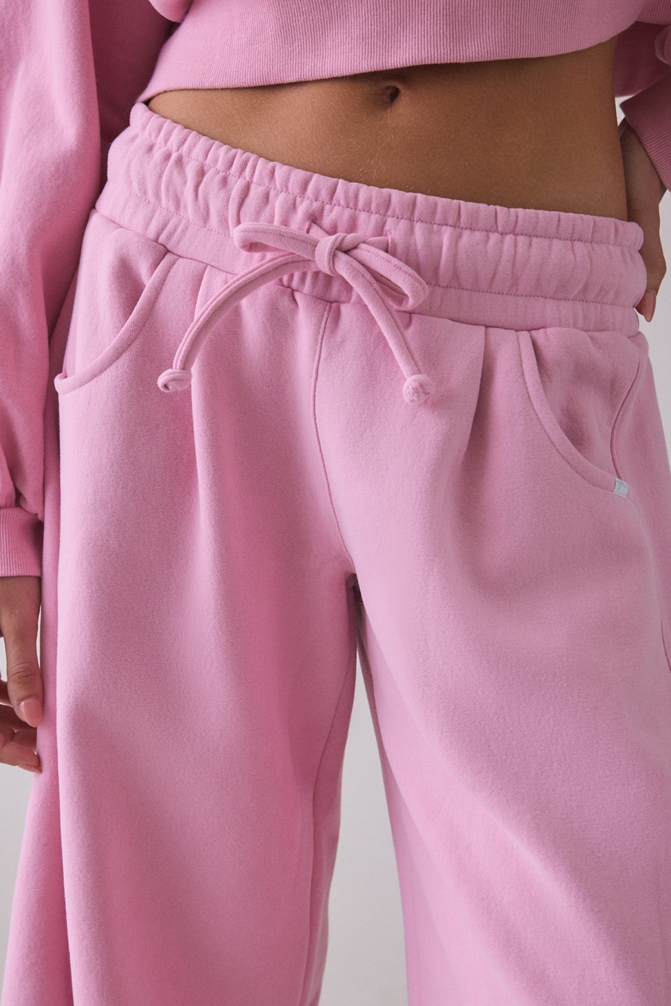 Out From Under Essential Barrel Leg Full Length Sweatpants - Pink