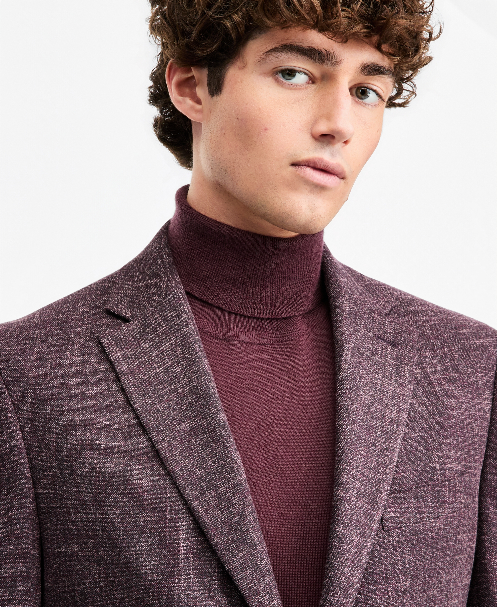 Tommy Hilfiger Men's Modern-Fit Textured Burgundy Sport Coat - Burgundy