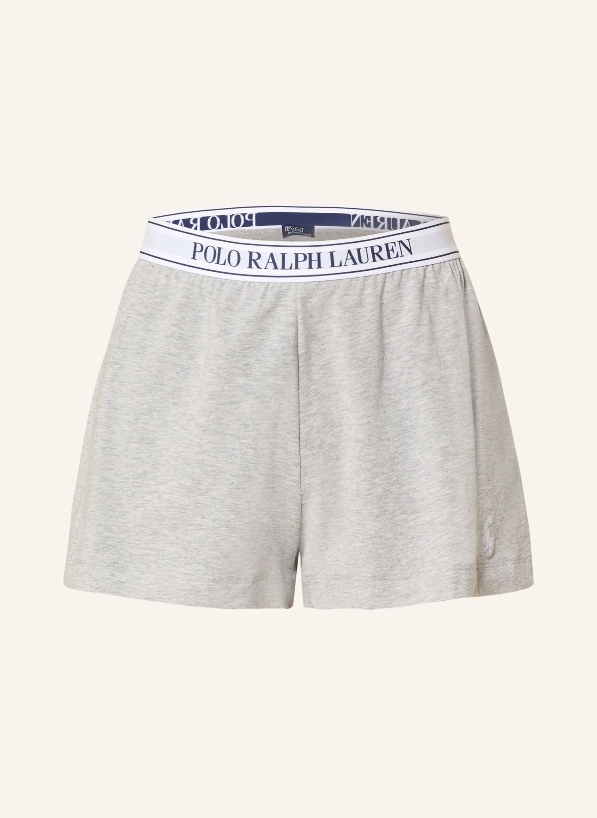 POLO RALPH LAUREN Schlafshorts – HELLGRAU / DUNKELBLAU / WEISS